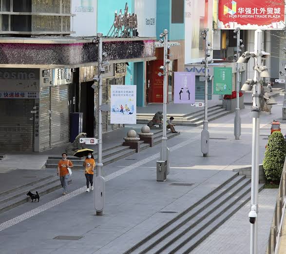 Imagem de Shenzen após o início do lockdown. (Reprodução/Valor Econômico)