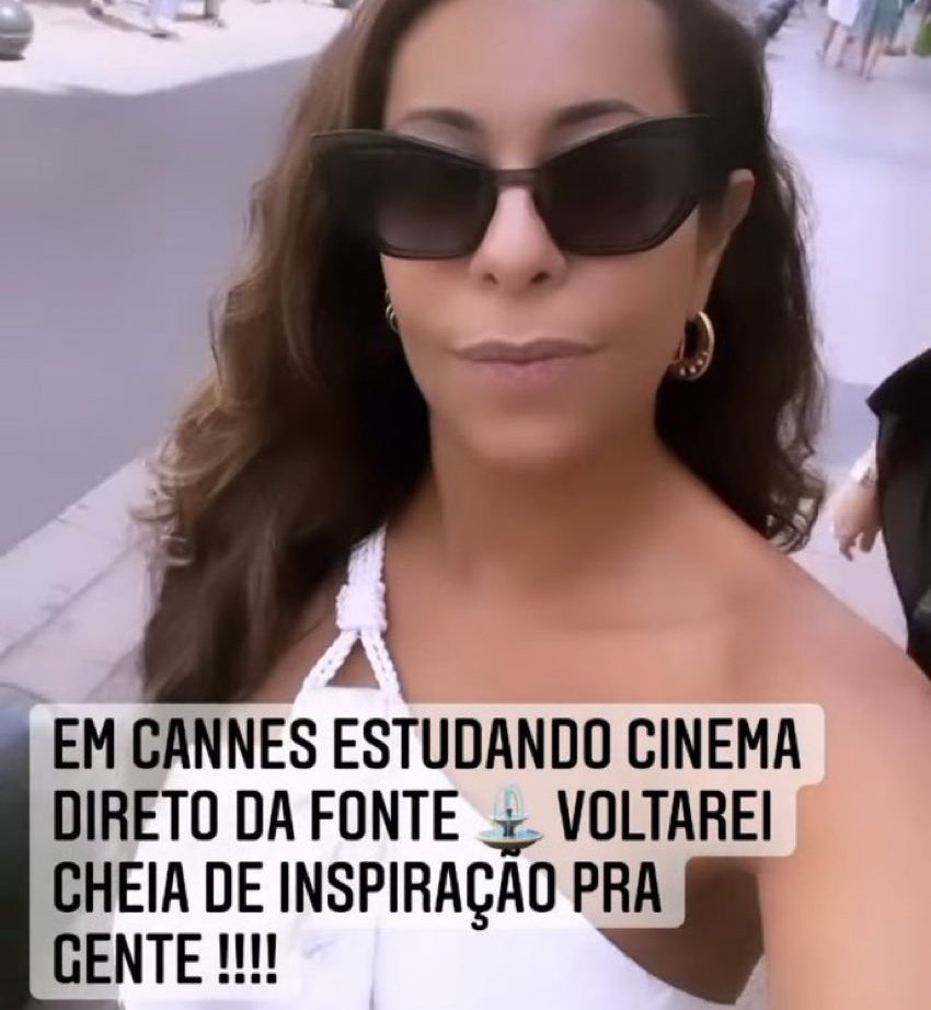A atriz diz que está em Cannes estudando