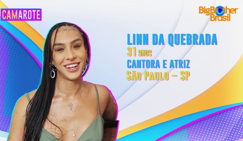 BBB 22 ao vivo: A cantora Linn da Quebrada faz parte Camarote do BBB 22