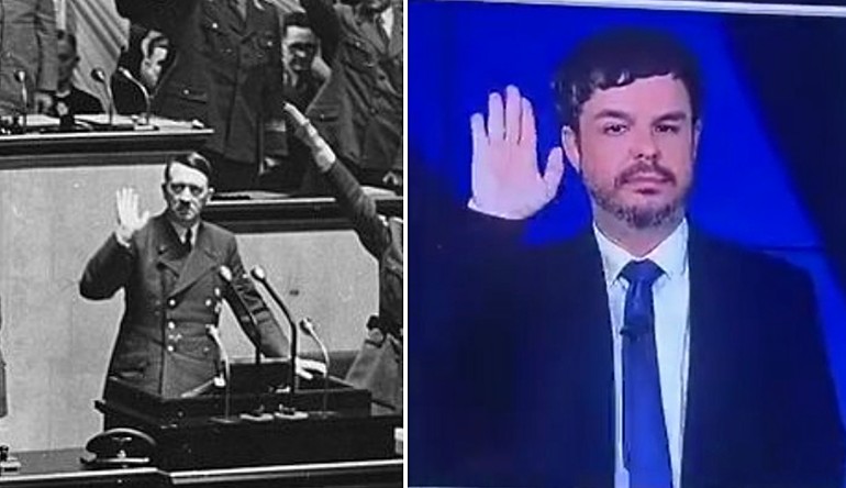 Ministério Público de São Paulo passa a investigar Adrilles e Jovem Pan, que podem ser punidos a indenização por gesto nazista
