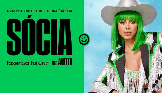Anitta é a nova sócia da marca Fazenda Futuro