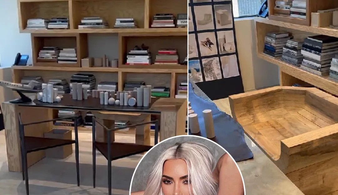 Kim Kardashian faz tour em seu escritório e algo inusitado choca fãs