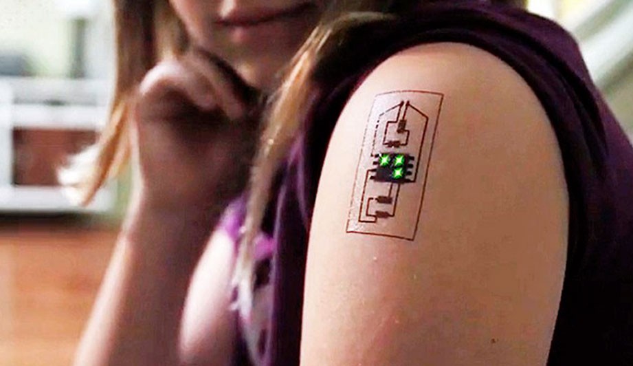 Tatuagem eletrônica pode medir a pressão arterial por algumas horas