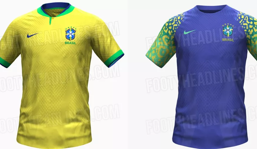 Site vaza possíveis camisas do Brasil para a Copa do Mundo do Qatar
