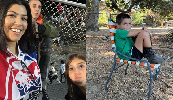 Kourtney Kardashian mostra bastidores de viagem ao lado dos filhos e Travis Baker