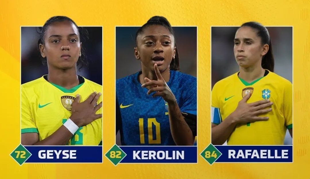 Três jogadoras do Brasil estão na lista inicial de melhores do mundo no futebol feminino