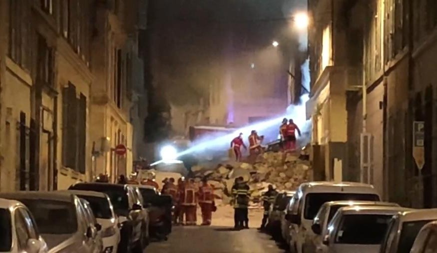 Prédio de 4 andares desaba em Marselha, no Sul da França