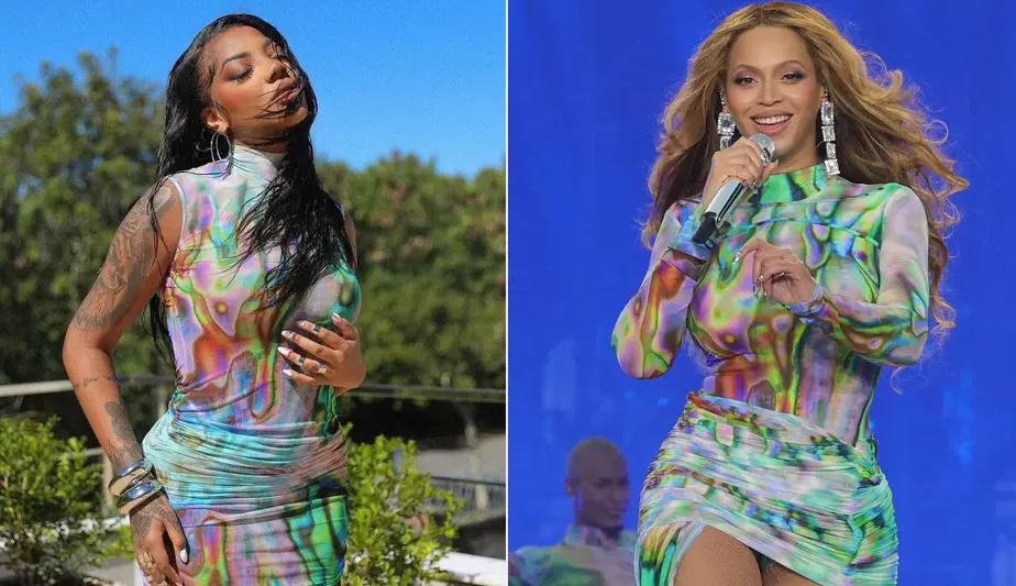 Beyoncé nota Ludmilla ao ver a brasileira com vestido igual ao seu
