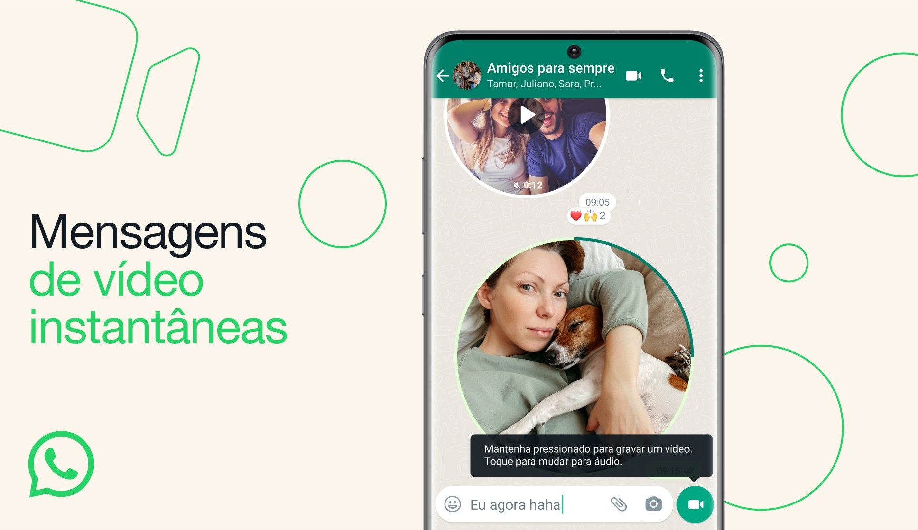 WhatsApp lança recurso de mensagens de vídeo dentro da conversa