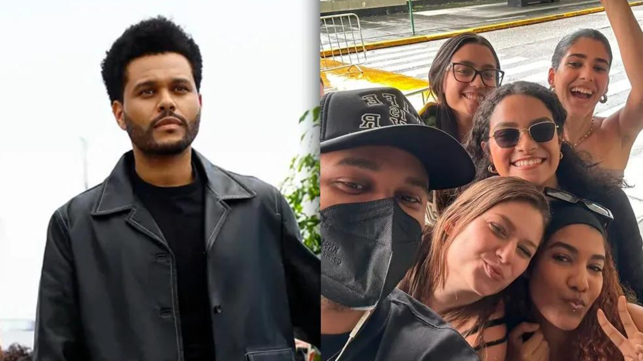 The Weeknd desembarca no Brasil para shows e interage com fãs no hotel