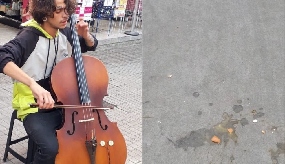 Músico de violoncelo ganha bolsa de estudos em SP após ser atacado com ovos