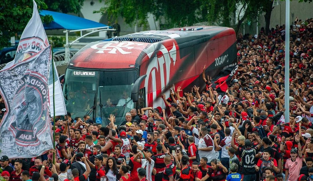 Flamengo tem apoio de seus torcedores antes da final da Libertadores
