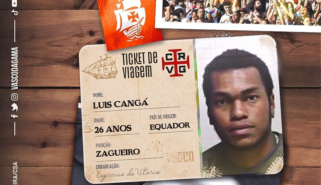 Vasco anuncia mais um reforço para sua defesa: zagueiro Luís Cangá