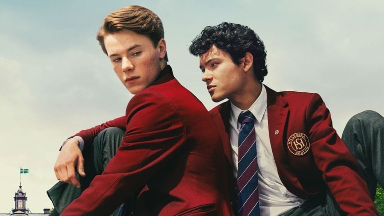 Edvin Ryding e Omar Rudberg caracterizados como Wilhelm e Simon. (divulgação/Instagram/@Netflixbrasil)