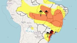 Alerta de chuva no litoral norte de Santa Catarina