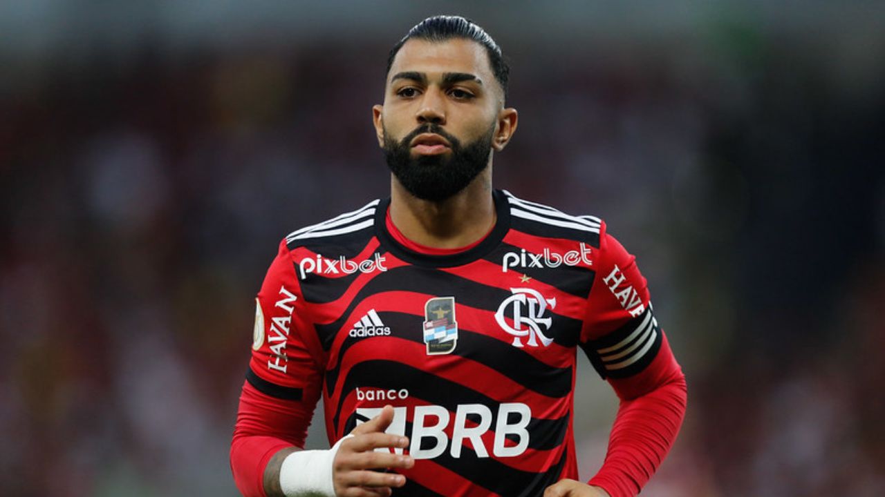 Gabigol durante jogo do Flamengo