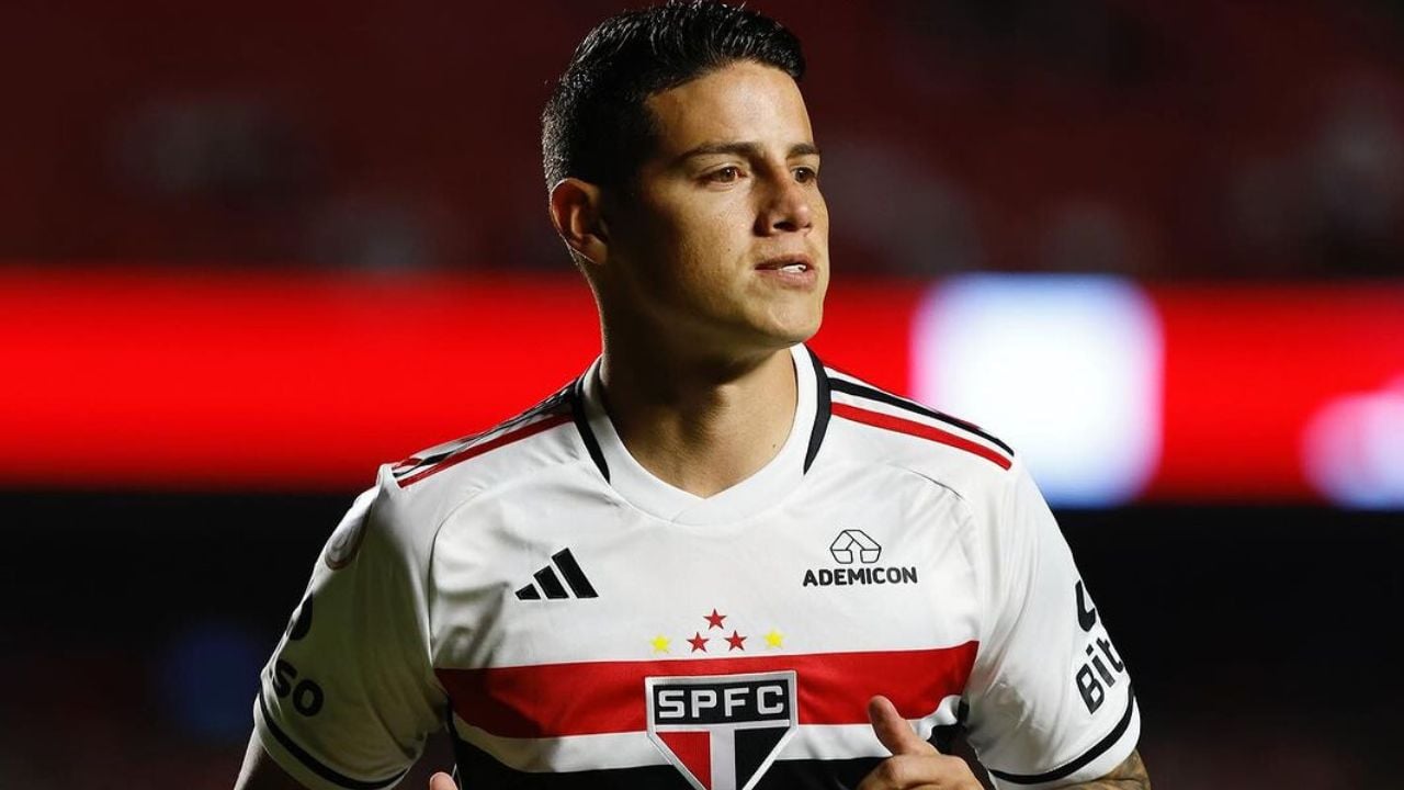 James Rodríguez durante jogo do São Paulo