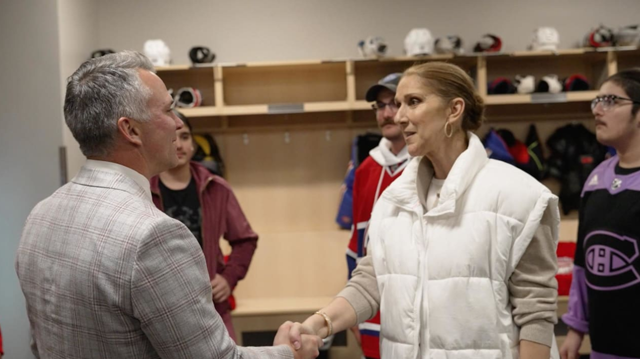 Céline Dion encanta jogadores de hóquei em meio a luta contra doença rara