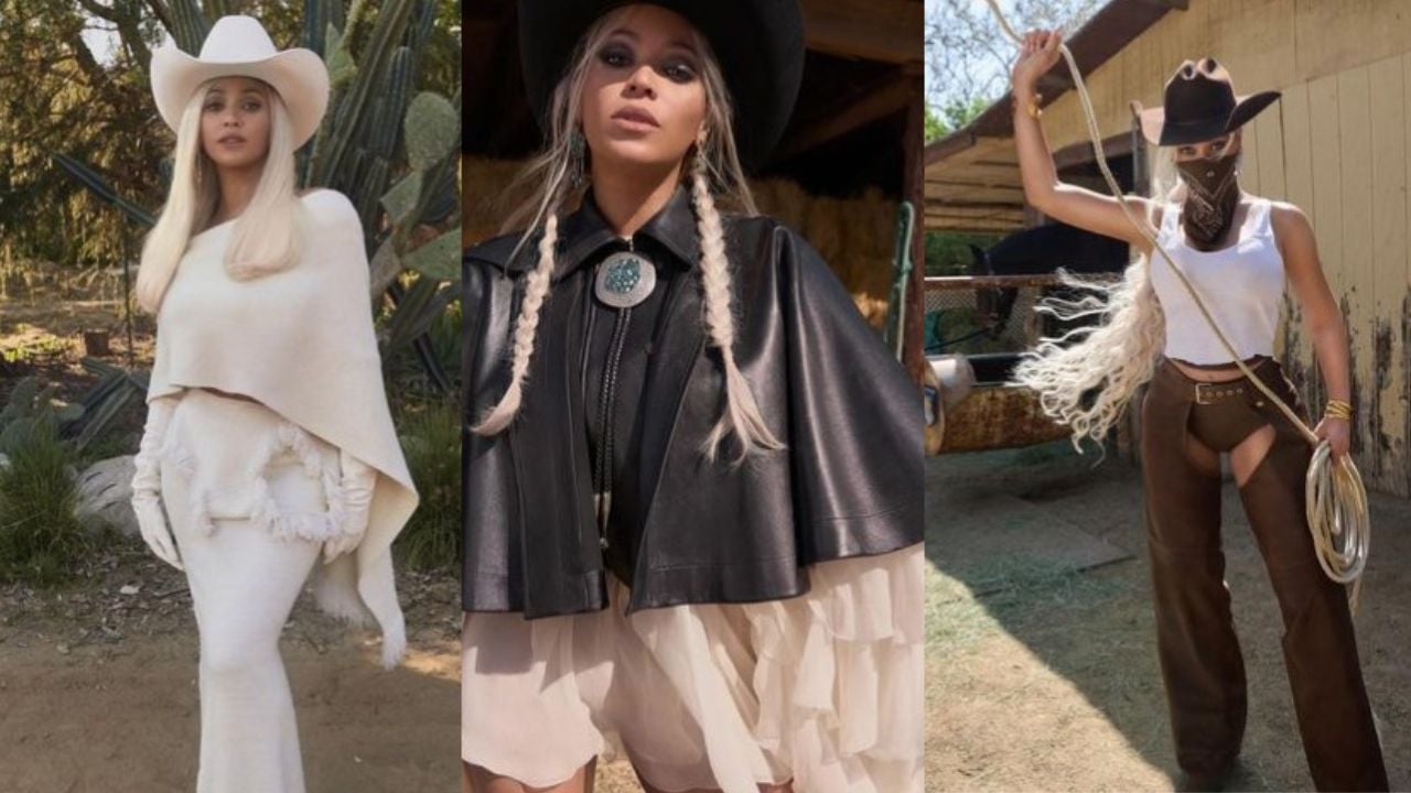 A cantora Beyoncé em looks country