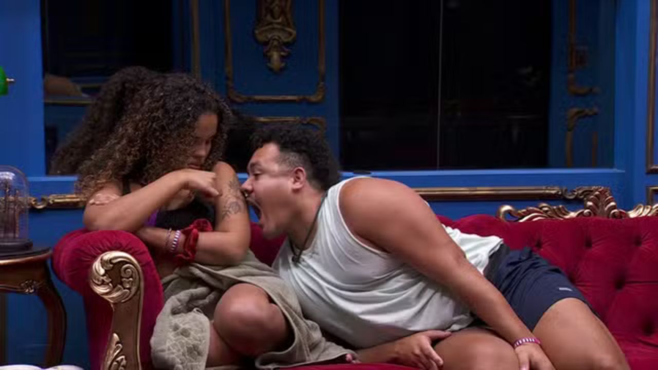 Giovanna Pitel e Lucas Henrique no “BBB 24”