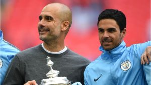 Pep Guardiola e Arteta se enfrentam em um embate no domingo