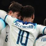 Seleção inglesa em comemoração