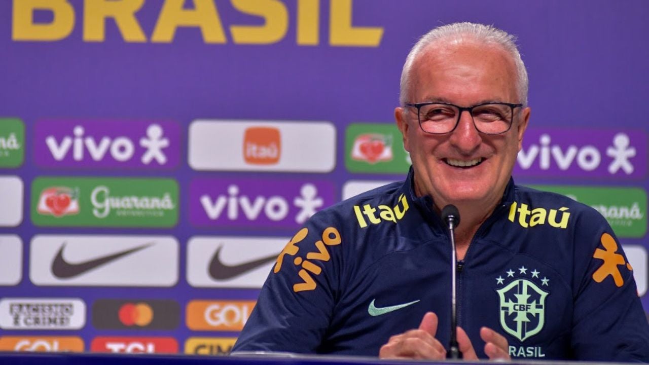 Dorival Júnior durante sua apresentação como treinador da seleção brasileira