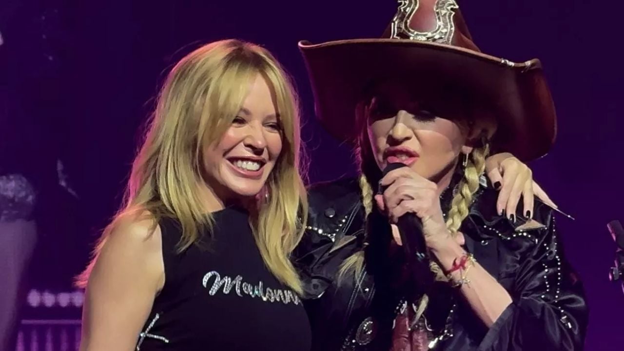 Madonna e Kylie Minogue juntas no palco em homenagem ao Dia Internacional da Mulher