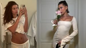 Fãs especulam gravidez de Hailey Bieber após detalhe em foto