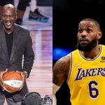 Michael Jordan (esquerda) e LeBron James (direita)