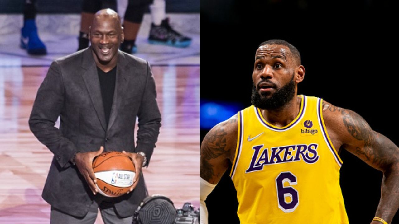 Michael Jordan (esquerda) e LeBron James (direita)