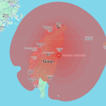 Áreas atingidas pelo terremoto em Taiwan