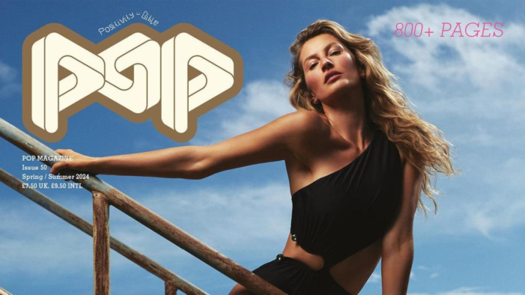 Gisele Bündchen brilha em ensaio para a The Pop Magazine