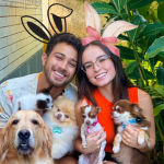 Larissa Manoela e André Luiz Frambach na Páscoa