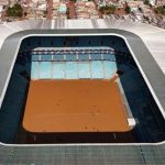 Arena do Grêmio alagada em Porto Alegre