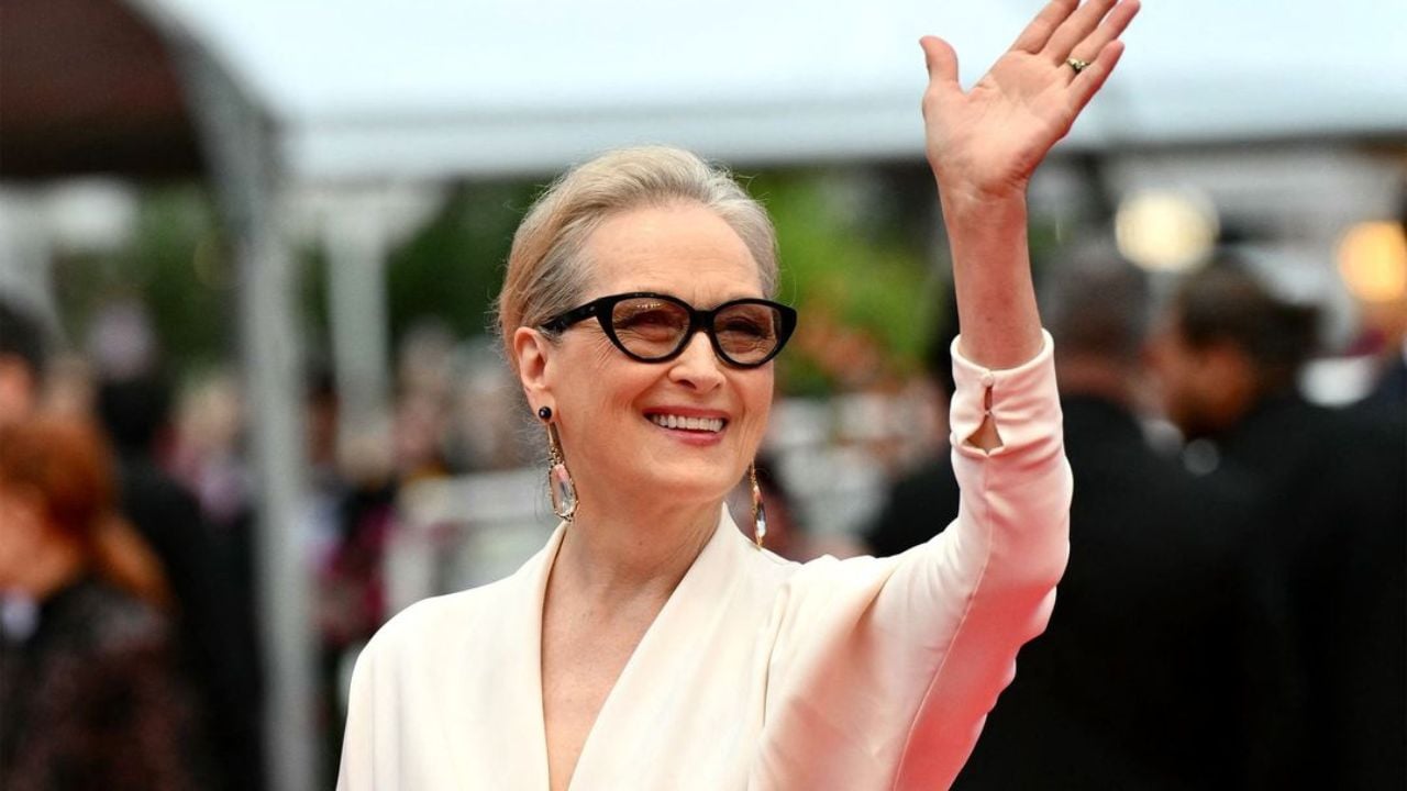 Meryl Streep no tapete vermelho de Cannes.