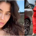 Kylie Jenner é fotografada com vestido justo