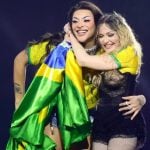 Madonna e Pabllo Vittar abraçadas