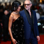 Sarah Baptiste e Vincent Cassel no tapete vermelho do Festival de Cannes