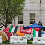 Acampamento pró-palestina em Harvard