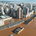 Cidade de Porto Alegre após enchente