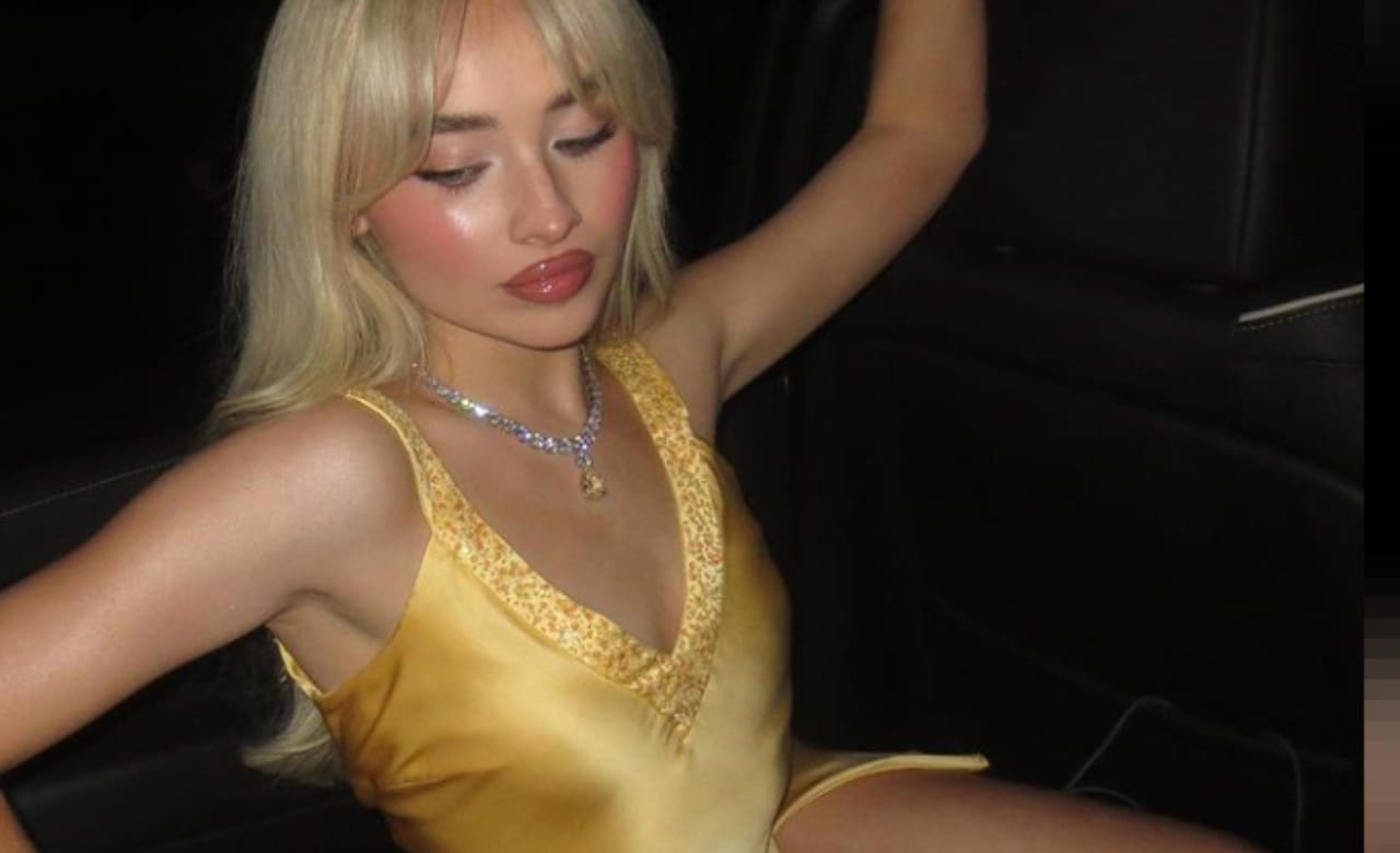 Sabrina Carpenter com seu vestido de aniversário ( Reprodução: Instagram/@sabrinacarpenter)