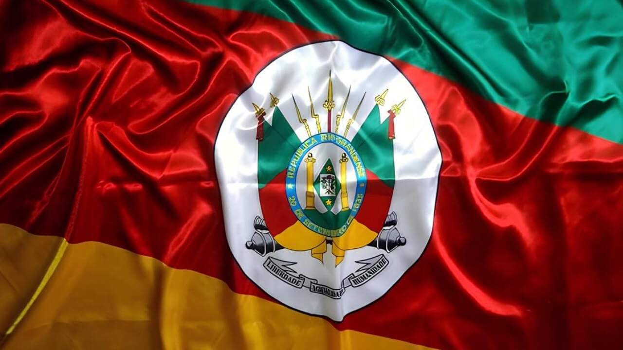 Bandeira do Rio Grande do Sul.