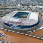 Região da Arena do Grêmio após enchentes