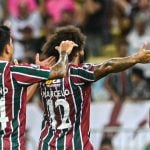 Comemoração entre os jogadores do Fluminense