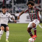 Marcelo durante jogo do Fluminense contra o Colo-Colo, pela Libertadores