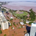 Imagem do Rio grande do Sul alagada