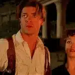 Brendan Fraser e Rachel Weisz como Rick e Evie em “A Múmia”