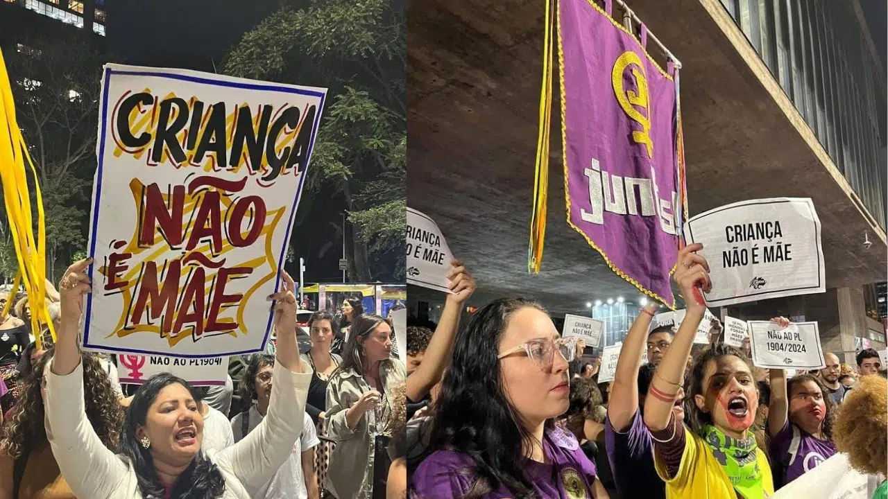 Protestos contra PL que equipara aborto a homicídio aconteceram nesta quinta-feira