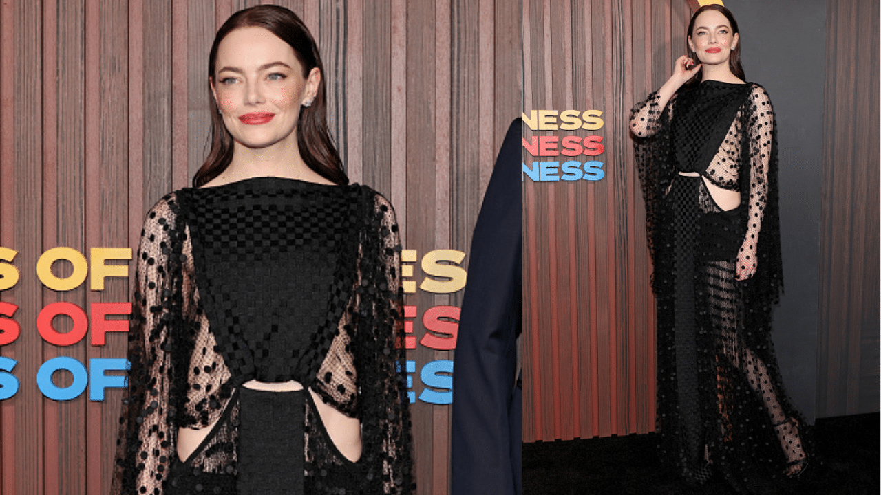 Emma Stone aparece deslumbrante no tapete da premiere de novo filme